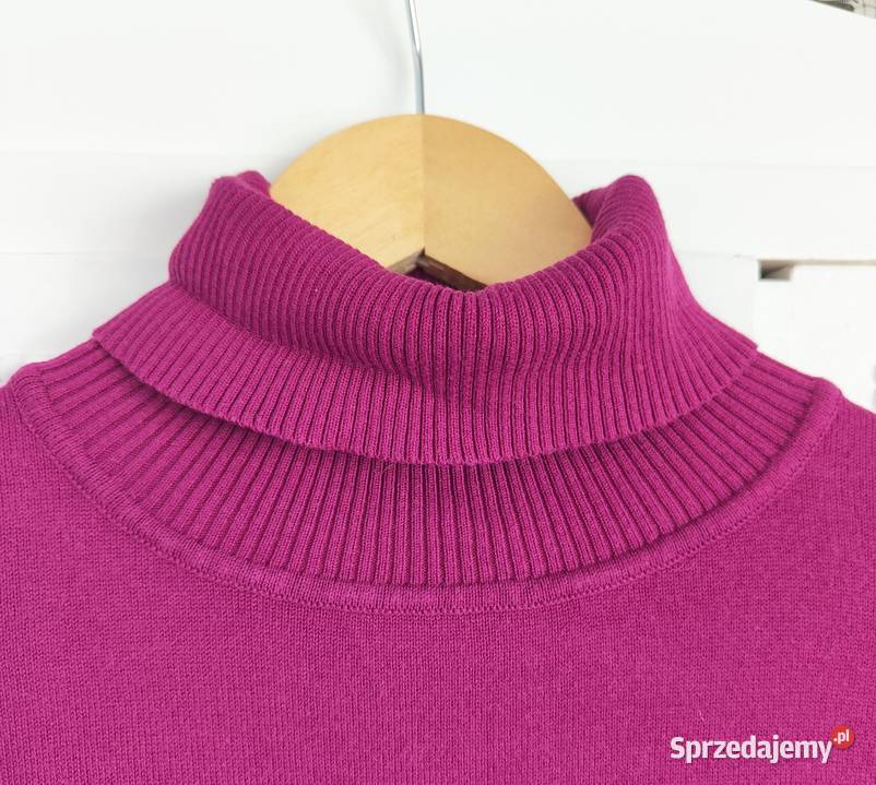 Fioletowy sweter golf bawełna 48 50 4XL BPC Szczecin