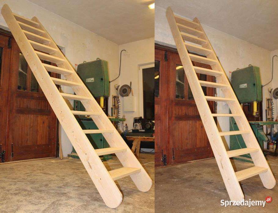 SCHODY SOSNA REGULOWANE MŁYNARSKIE DREWNIANE Łuków