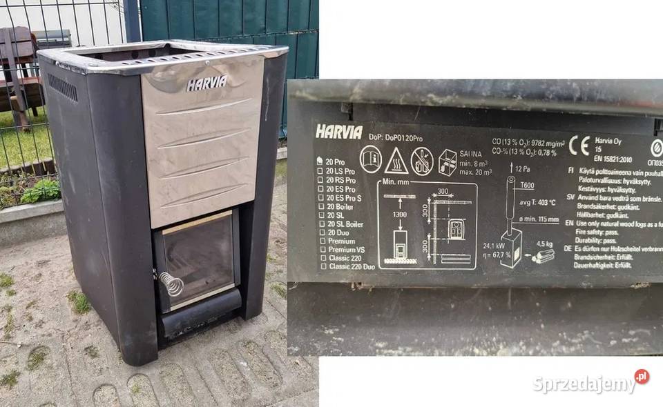 Piec na drewno do sauny fińskiej HARVIA 13KW
