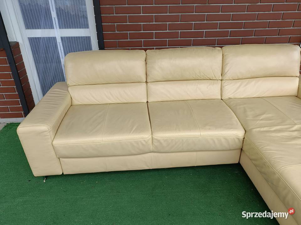 Sprzedam narożnik ze skóry skóra Komplety wypoczynkowe Konin