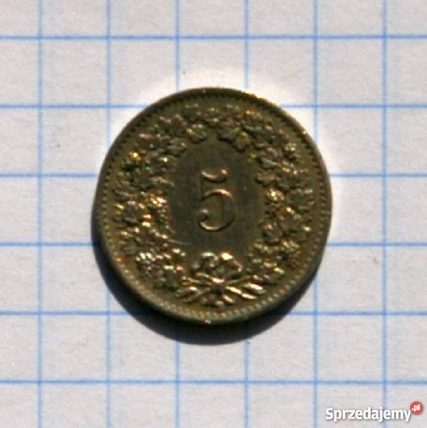 5 RAPPÓW 5 CENTYMÓW 1919 SZWAJCARIA lubelskie Piszczac