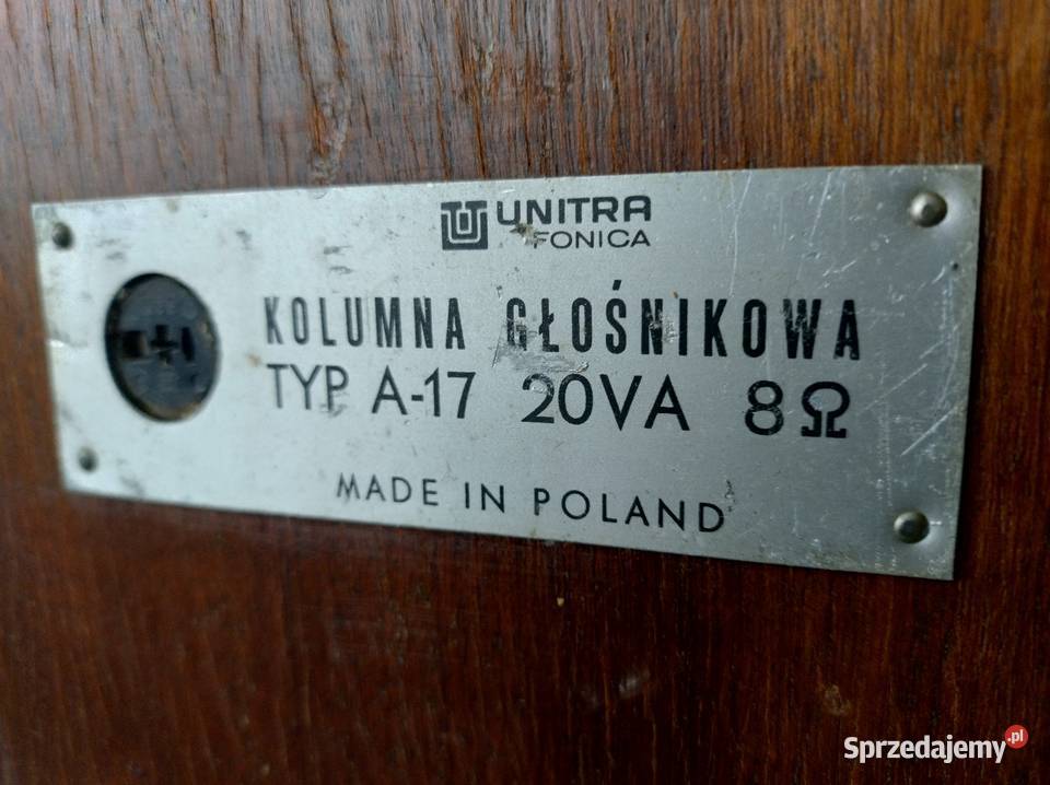 Kolumny Unitra Tonsil Fonica A17 Nowy Tomyśl
