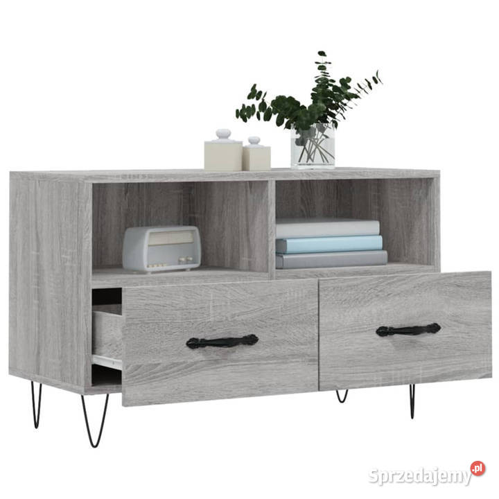 Szafka pod telewizor szary dąb sonoma 80x36x50 mazowieckie Warszawa