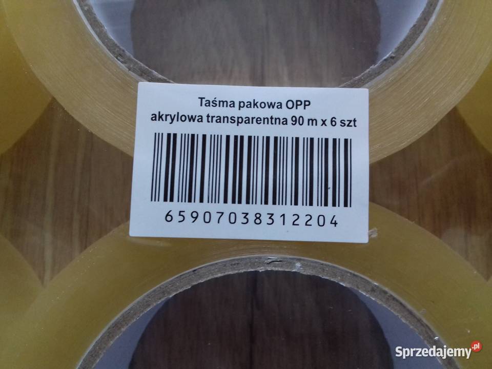 6x Taśmy pakowe przylepne przezroczyste 48mmx90m