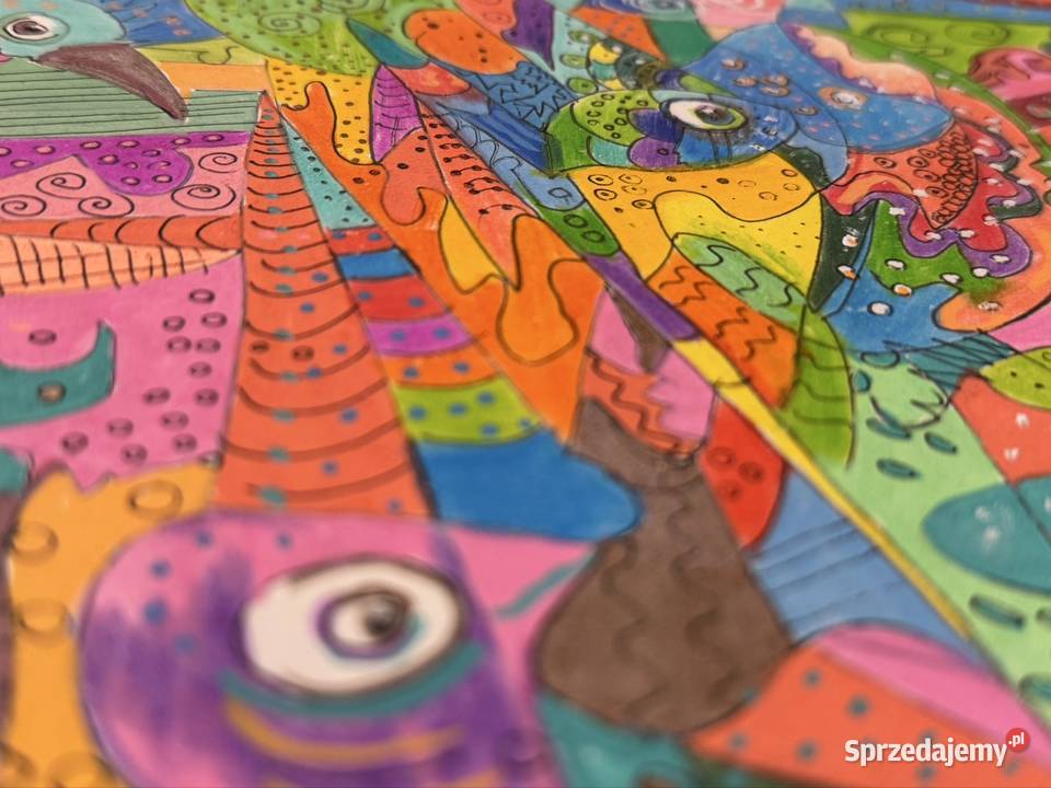 Obraz Struktura A4 oprawiony wielokolorowy mazowieckie Warszawa