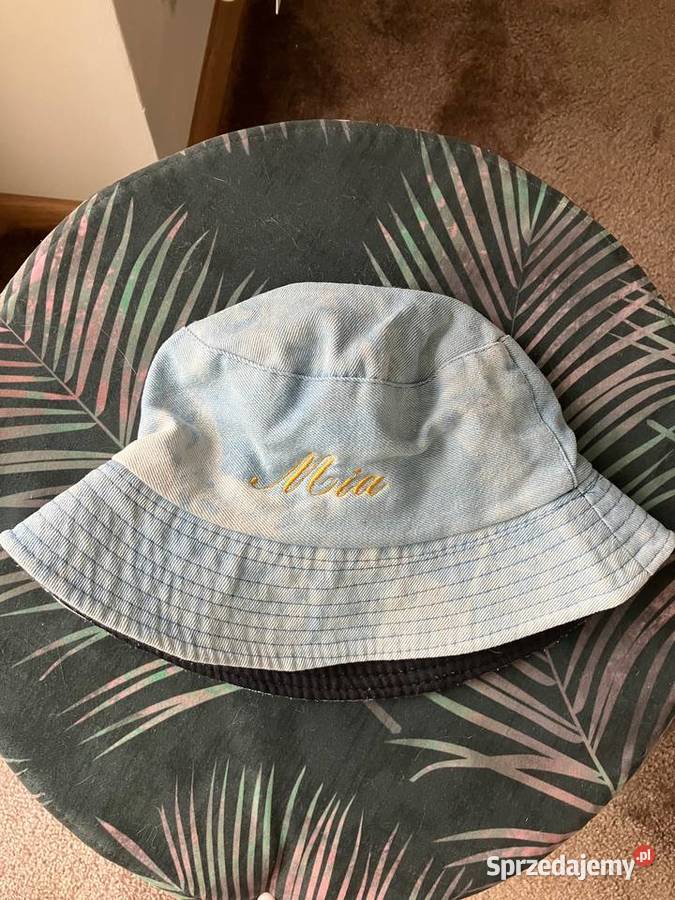 Dwustronny kapelusz bucket hat Mia jeans bawełna Nisko
