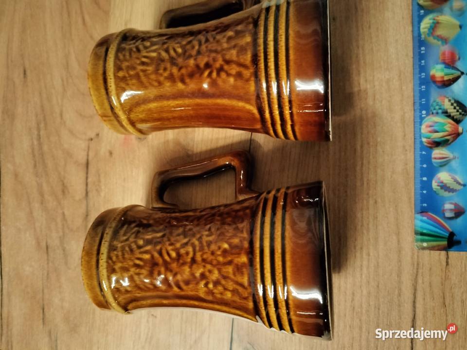 Dwa kufle ceramika Mirostowice prl sprzedam