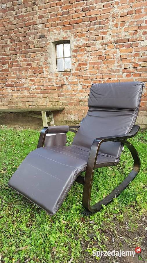 fotel relax ze skórzanym siedziskiem Białogard