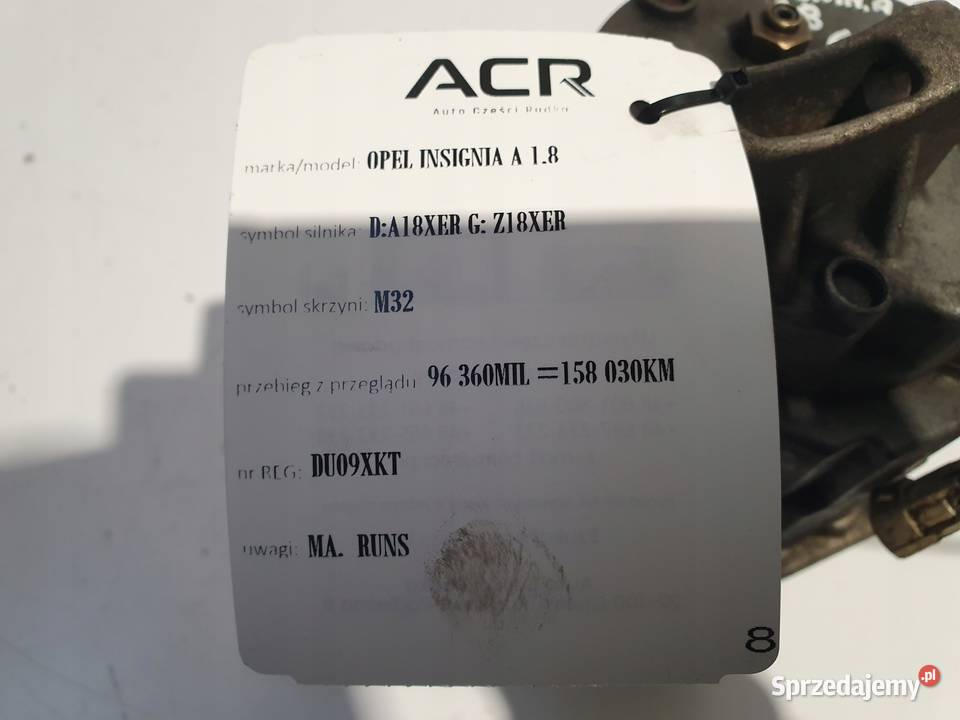 SPRĘŻARKA KLIMATYZACJI Opel Insignia 18 16V