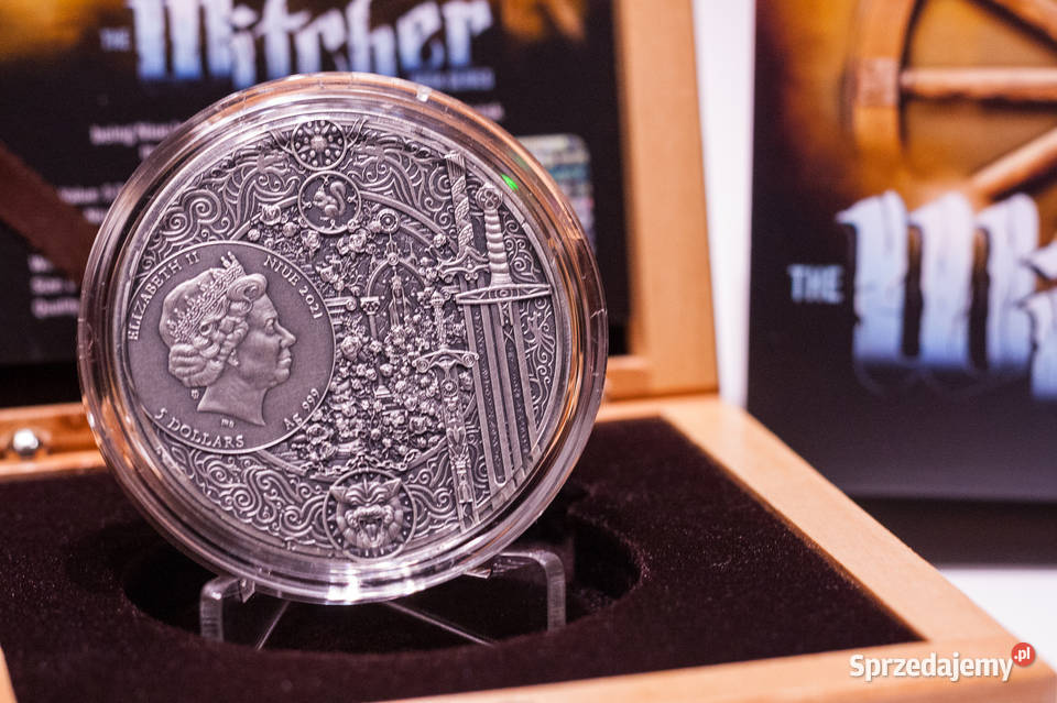 5 Krew Elfów Wiedźmin 2oz Ag 999 2222000 moneta sprzedam