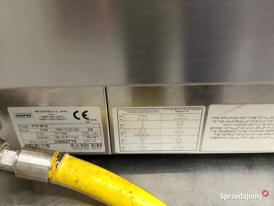 Płyta grillowa gazowa gładka RedFox FTH 60 G Wrocław