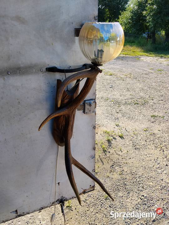 Lampa z rogu jelenia podkarpackie Krosno