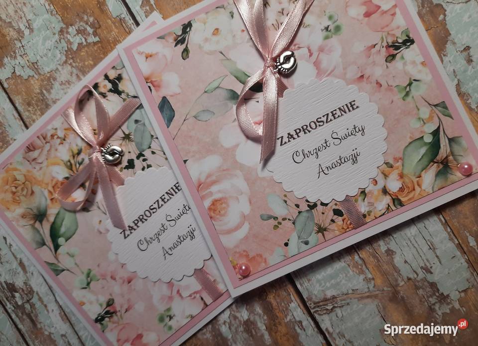 Zaproszenie na chrzest personalizowane Dęblin