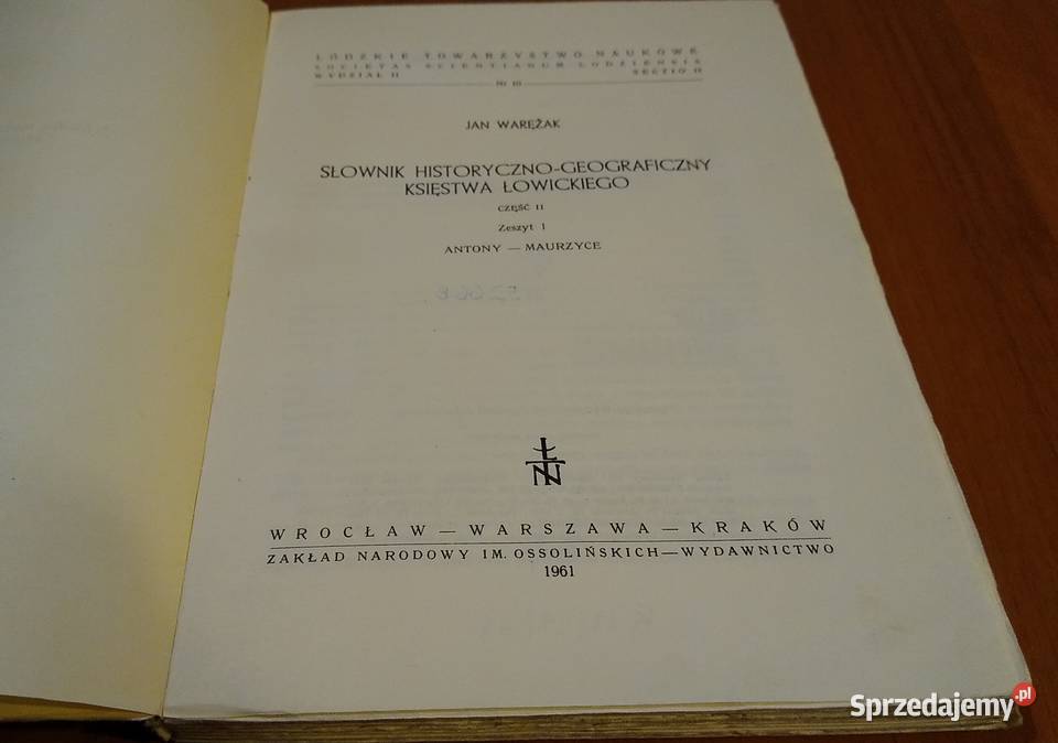 Słownik historyczno geograficzny księstwa miękka Książki naukowe i popularnonaukowe pomorskie sprzedam