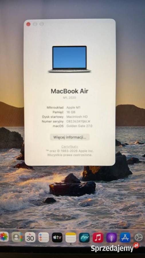 SPRZEDAM MACBOOK M1 Nowy Sącz sprzedam