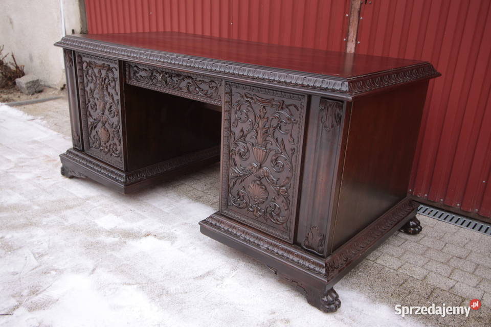 Wyjątkowe duże BIURKO NEORENESANSOWE gabinetowe sprzedam