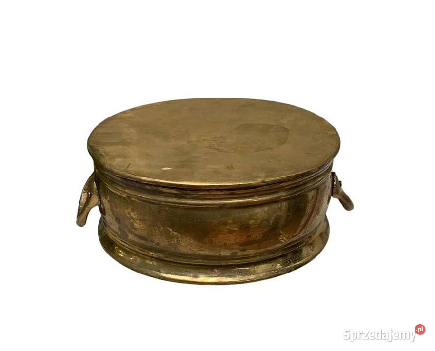 Miedziany owalny garnuszek