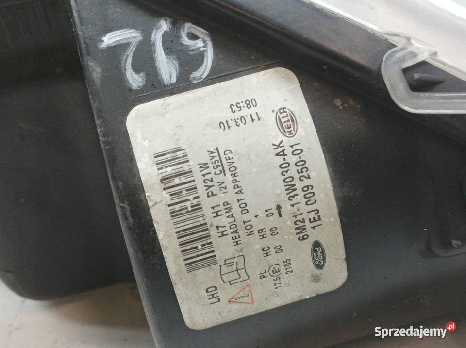 LAMPA PRZÓD LEWA EU 6M2113W030AK Ford S I Oświetlenie