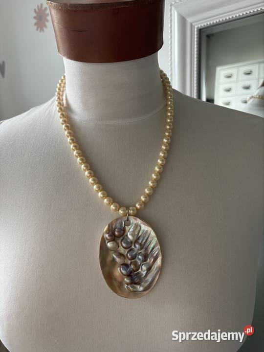 Naszyjnik perły nienarodzone w muszli Bydgoszcz