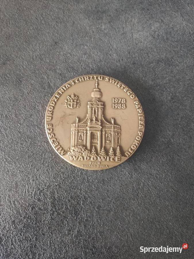 Duży medal Jan Paweł II Edward Gorol 1988 Pozostałe Bolesławiec sprzedam