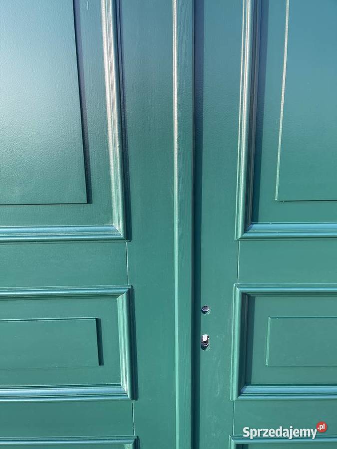 Drzwi retro zielone wewnętrzne listwa ozdobna kujawsko-pomorskie