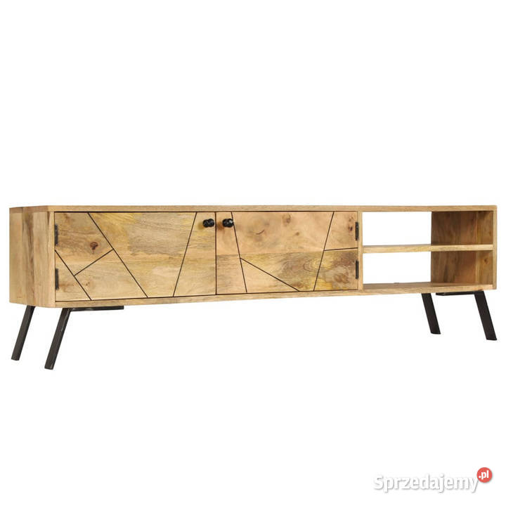 Szafka pod telewizor lite drewno mango 140 x 30 mazowieckie Warszawa