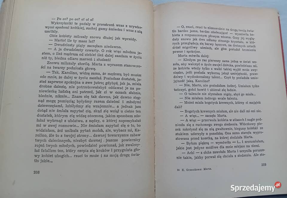 Eliza Orzeszkowa Marta Książka i Wiedza 1949 r Koźminek