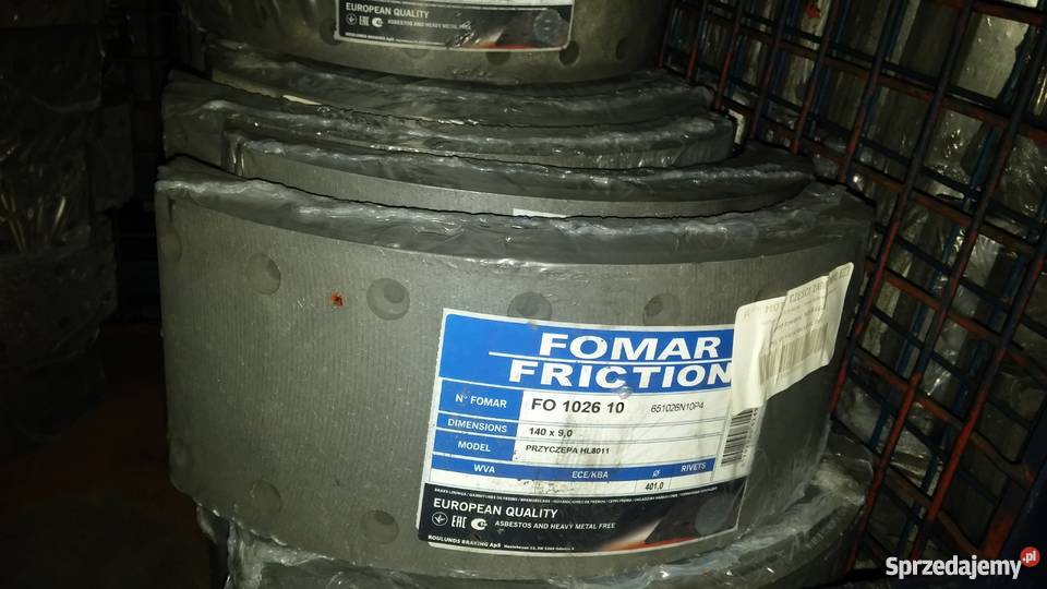 Okładzina hamulca do przyczepy HL8011HW6011 z Pozostałe Brzozówka