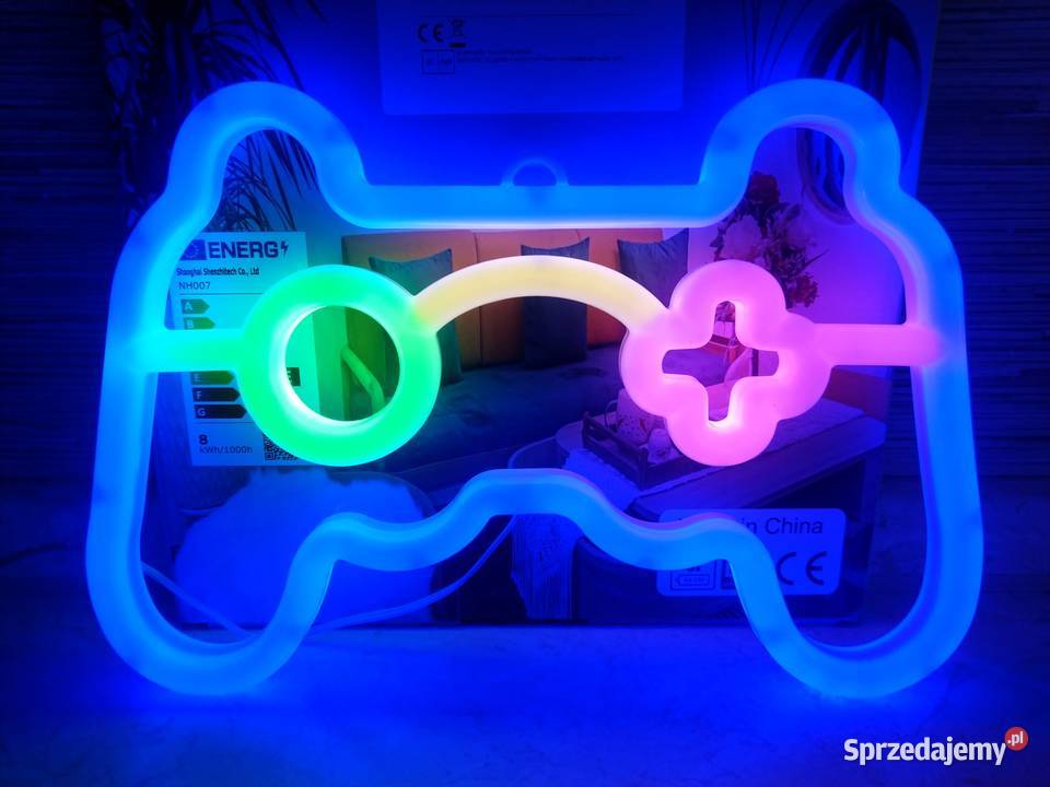 NAJTANIEJ Neon Świetlny Led Pad Gracza Dekoracja Zabrze