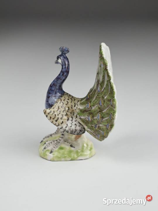 Miśnia porcelanowa figurka Paw proj Johann Poznań