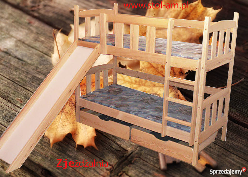 łóżko piętrowe 3 osobowe 200120 KACPER 132cm