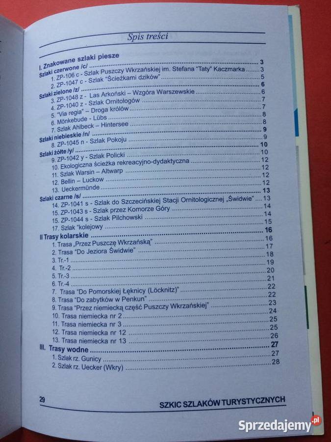 846 Szkic Szlaków Turystycznych Polic I Szczecin