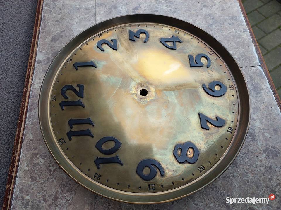 678 Tarcza starego zegara podłogowego stojącego Tczew