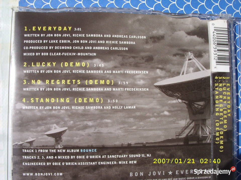 Rock CDsingiel BON JOWIEVERYDAY 2002