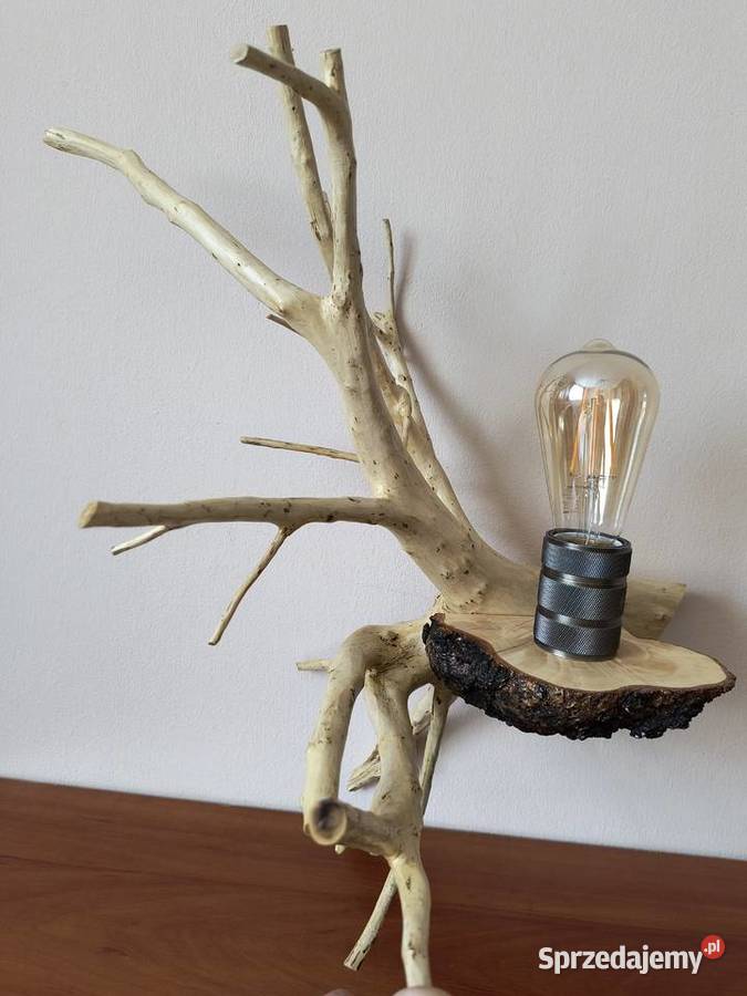 Drewniany kinkiet ścienny naturalny korzeń Rzeszów sprzedam