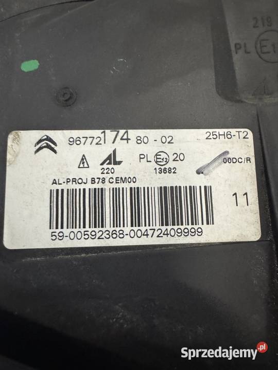 Lampa Xenon prawy przód Citroen C4 Picasso II Jasienica