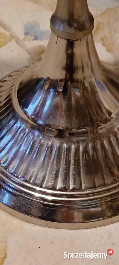 79 wysoki ciężki 30 letni stolowy świecznik Poznań