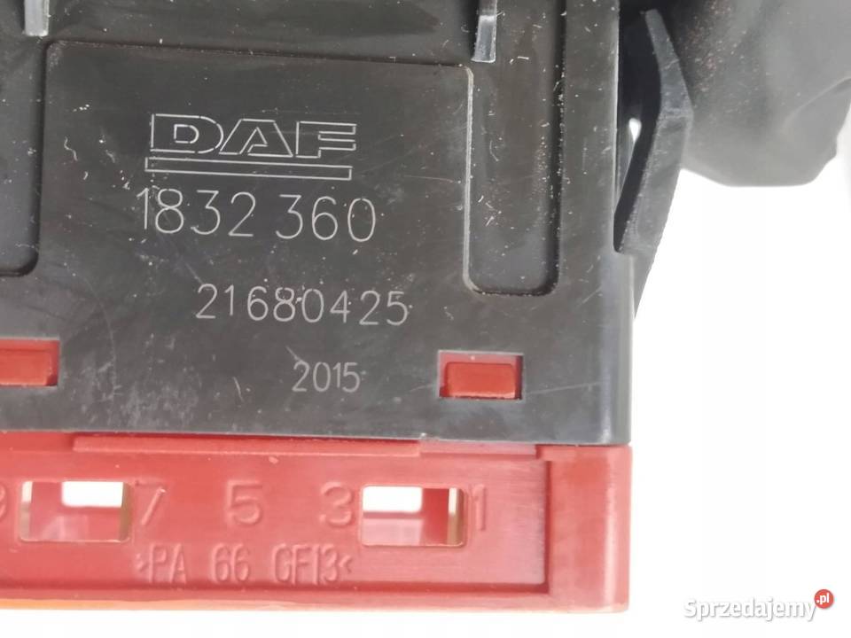 PRZEŁĄCZNIK ŚWIATEŁ 1832360 DAF XF 20122016 106 Panele sterowania, przełączniki sprzedam