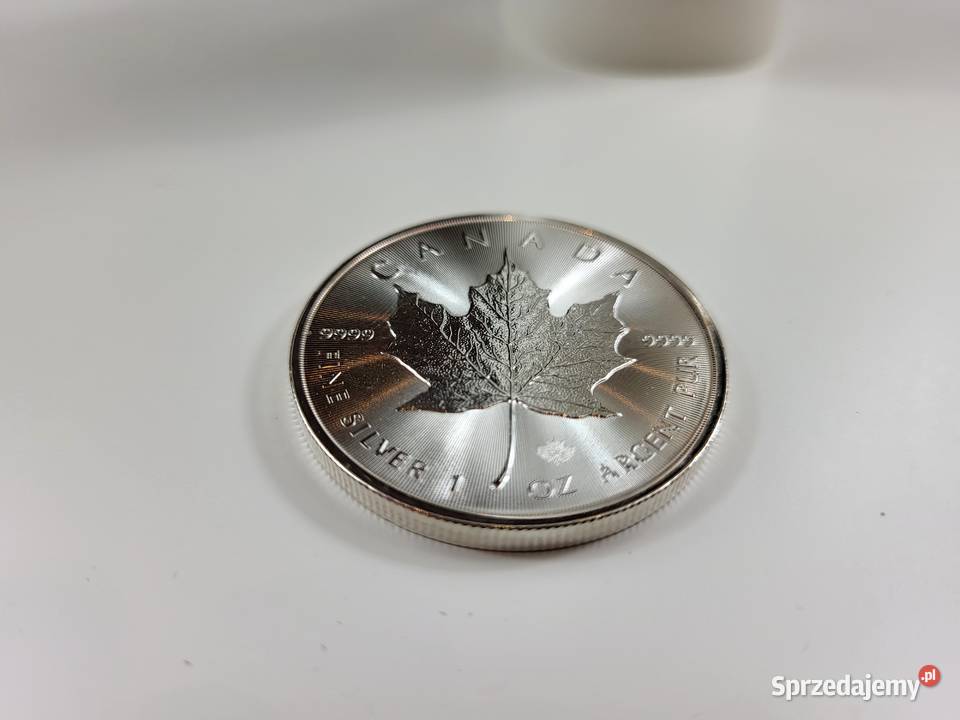 Monety srebrne Kanada Liść Klonowy 1 oz tuba 25 sprzedam