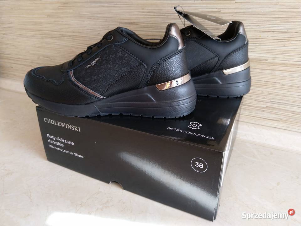 NOWE Damskie buty skórzane sznurowane wiązane Zabrze