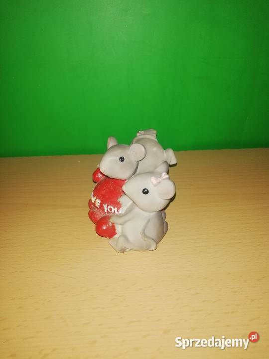 Skarbonka porcelana dwie myszki