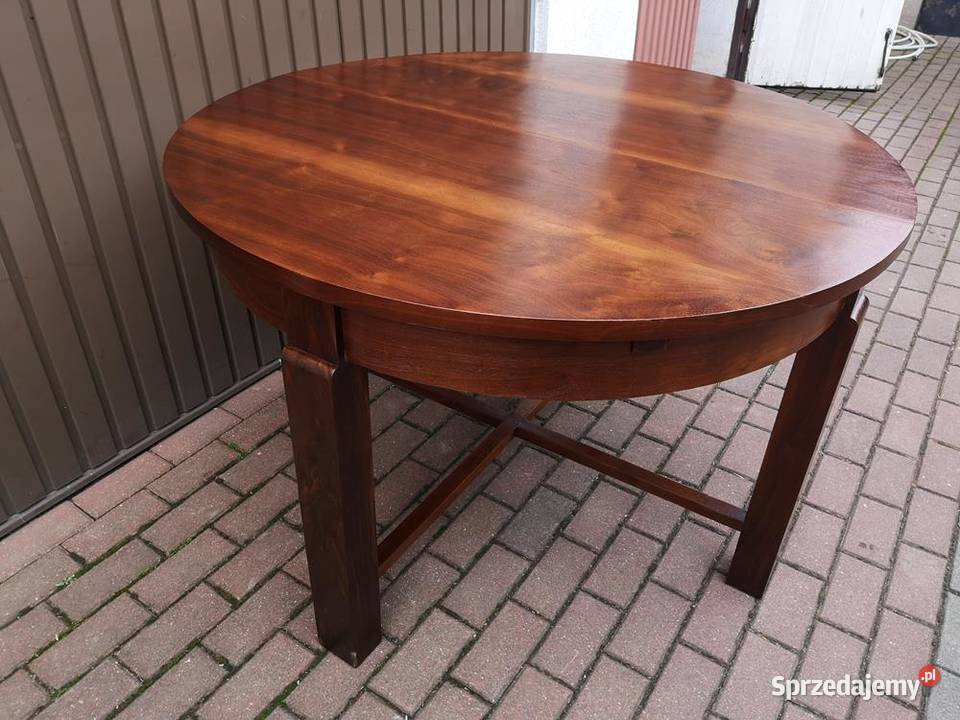 Stół ArtDeco Okrągły 120 Zgrabny Antyk Stary Swarzędz