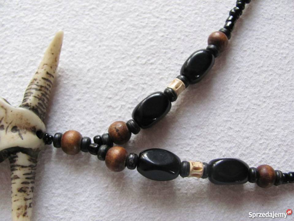 Naturalny naszyjnik z bawołem