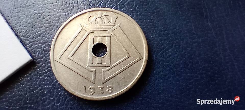 Stare monety 25 cent 1938 Belgia Numizmatyka Lesko