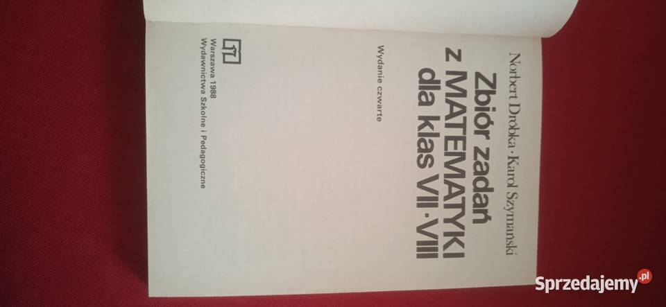 Podręcznik z matematyki zadania 1988r dolnośląskie Świdnica