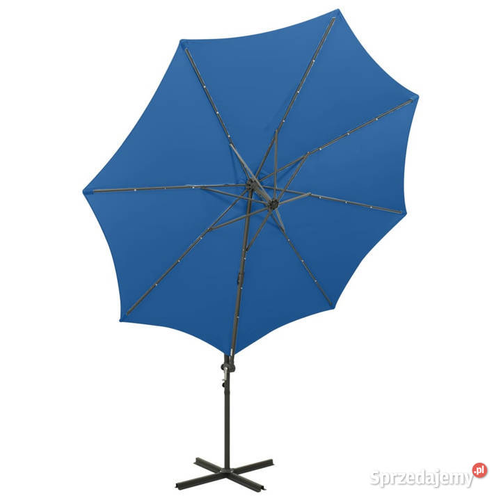 Parasol wiszący z LED i słupkiem niebieski 300 Pozostałe Warszawa sprzedam