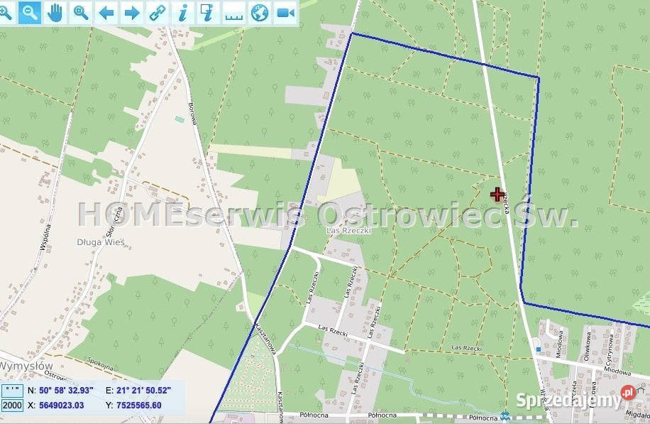 Działka 4100m2 Ostrowiec Świętokrzyski asfalt