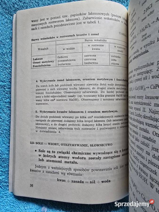 Chemia ZSZ Przemyślu Spożywczego Tadeusz Drapała Gryfice sprzedam