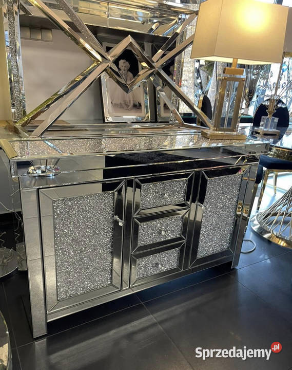 Lustrzana komoda z kryształkami Milion Diamonds Golkowice
