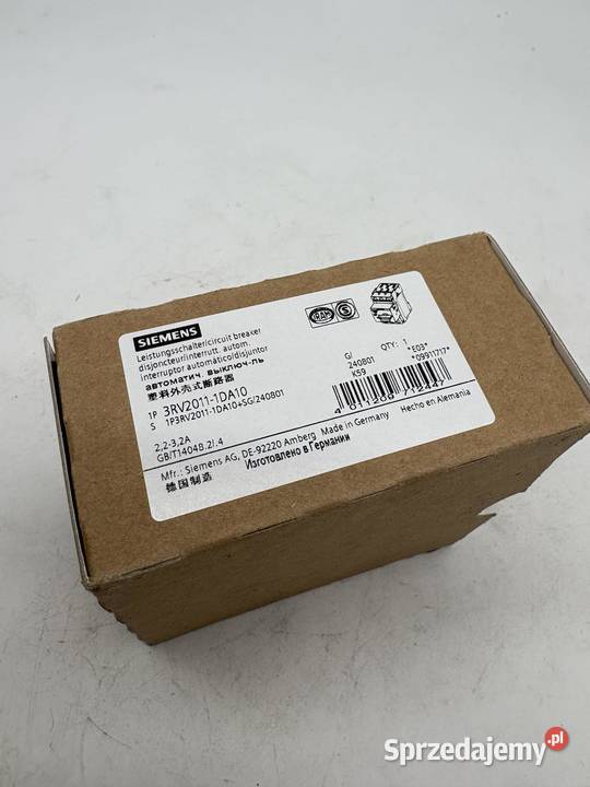 Siemens 3RV20111DA10 Wyłącznik silnikowy 2232A